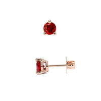 0.46 Ct.Tw. Ruby Earrings, 14K Rose Gold 2