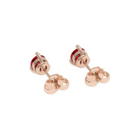 0.46 Ct.Tw. Ruby Earrings, 14K Rose Gold 4