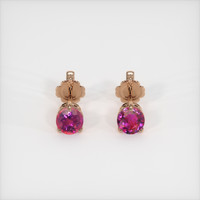 Ruby Earrings 1.23 Ct.Tw.Total Carat Weight, 14K Rose Gold Preview