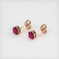 <span>1.23</span>&nbsp;<span class="tooltip-light">Ct.Tw.<span class="tooltiptext">Total Carat Weight</span></span> Ruby Earrings, 14K Rose Gold 2