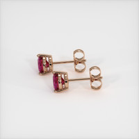 <span>1.23</span>&nbsp;<span class="tooltip-light">Ct.Tw.<span class="tooltiptext">Total Carat Weight</span></span> Ruby Earrings, 14K Rose Gold 3