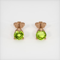 1.92 Ct.Tw. Gemstone Earrings, 14K Rose Gold 1