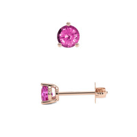 <span>0.70</span>&nbsp;<span class="tooltip-light">Ct.Tw.<span class="tooltiptext">Total Carat Weight</span></span> Sapphire Earrings, 14K Rose Gold 2