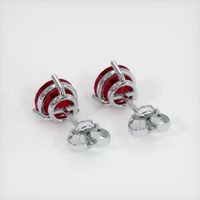 8.16 Ct.Tw. Ruby Earrings, 14K White Gold 4