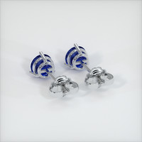 <span>2.18</span>&nbsp;<span class="tooltip-light">Ct.Tw.<span class="tooltiptext">Total Carat Weight</span></span> Sapphire Earrings, 14K White Gold 4