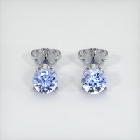 <span>0.60</span>&nbsp;<span class="tooltip-light">Ct.Tw.<span class="tooltiptext">Total Carat Weight</span></span> Sapphire Earrings, 14K White Gold 1