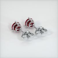 <span>1.62</span>&nbsp;<span class="tooltip-light">Ct.Tw.<span class="tooltiptext">Total Carat Weight</span></span> Ruby Earrings, 14K White Gold 4