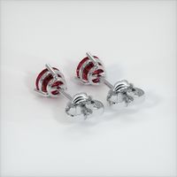 <span>0.92</span>&nbsp;<span class="tooltip-light">Ct.Tw.<span class="tooltiptext">Total Carat Weight</span></span> Ruby Earrings, 14K White Gold 4