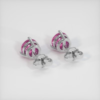 1.96 Ct.Tw. Pink Sapphire Earrings, 14K White Gold 4