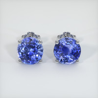 <span>6.11</span>&nbsp;<span class="tooltip-light">Ct.Tw.<span class="tooltiptext">Total Carat Weight</span></span> Sapphire Earrings, 14K White Gold 1