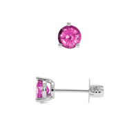 <span>0.70</span>&nbsp;<span class="tooltip-light">Ct.Tw.<span class="tooltiptext">Total Carat Weight</span></span> Sapphire Earrings, 14K White Gold 2