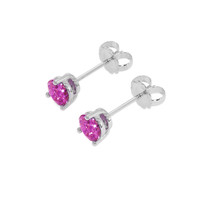 <span>0.70</span>&nbsp;<span class="tooltip-light">Ct.Tw.<span class="tooltiptext">Total Carat Weight</span></span> Sapphire Earrings, 14K White Gold 3