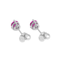 <span>0.70</span>&nbsp;<span class="tooltip-light">Ct.Tw.<span class="tooltiptext">Total Carat Weight</span></span> Sapphire Earrings, 14K White Gold 4