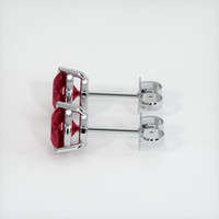 8.16 Ct.Tw. Ruby Earrings, 18K White Gold 2