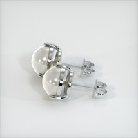 <span>8.42</span> <span class="tooltip-light">Ct.Tw.<span class="tooltiptext">Total Carat Weight</span></span> White Sapphire Earrings, 18K White Gold 3