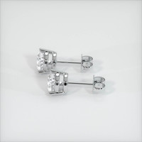 1.13 Ct.Tw. White Sapphire Earrings, 18K White Gold 3