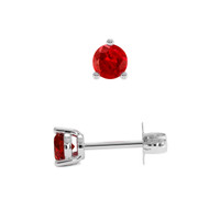 <span>0.42</span>&nbsp;<span class="tooltip-light">Ct.Tw.<span class="tooltiptext">Total Carat Weight</span></span> Ruby Earrings, 18K White Gold 2