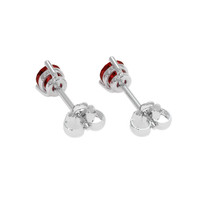 <span>0.42</span>&nbsp;<span class="tooltip-light">Ct.Tw.<span class="tooltiptext">Total Carat Weight</span></span> Ruby Earrings, 18K White Gold 4
