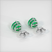 <span>1.41</span>&nbsp;<span class="tooltip-light">Ct.Tw.<span class="tooltiptext">Total Carat Weight</span></span> Emerald Earrings, 18K White Gold 4