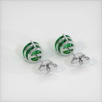 <span>3.23</span>&nbsp;<span class="tooltip-light">Ct.Tw.<span class="tooltiptext">Total Carat Weight</span></span> Emerald Earrings, 18K White Gold 4