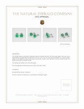 Emerald Earrings 1.83 Ct.Tw.Total Carat Weight, 18K White Gold Appraisal