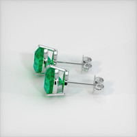 Emerald Earrings 0.60 Ct.Tw.Total Carat Weight, 18K White Gold Preview
