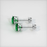 1.88 Ct.Tw. Emerald Earrings, 18K White Gold 3