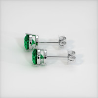 Emerald Earrings 1.28 Ct.Tw.Total Carat Weight, 18K White Gold Preview