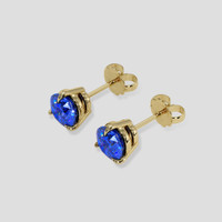 <span>1.69</span>&nbsp;<span class="tooltip-light">Ct.Tw.<span class="tooltiptext">Total Carat Weight</span></span> Blue Sapphire Earrings, 14K Yellow Gold 3