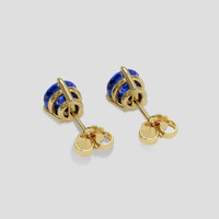 <span>1.69</span>&nbsp;<span class="tooltip-light">Ct.Tw.<span class="tooltiptext">Total Carat Weight</span></span> Blue Sapphire Earrings, 14K Yellow Gold 4