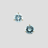 <span>2.17</span> <span class="tooltip-light">Ct.Tw.<span class="tooltiptext">Total Carat Weight</span></span> Blue Aquamarine Earrings, 14K Yellow Gold 1