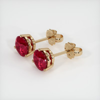 <span>8.16</span>&nbsp;<span class="tooltip-light">Ct.Tw.<span class="tooltiptext">Total Carat Weight</span></span> Ruby Earrings, 14K Yellow Gold 3