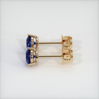 2.18 Ct.Tw. Blue Sapphire Earrings, 14K Yellow Gold 3