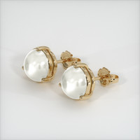 <span>8.42</span> <span class="tooltip-light">Ct.Tw.<span class="tooltiptext">Total Carat Weight</span></span> White Sapphire Earrings, 14K Yellow Gold 2
