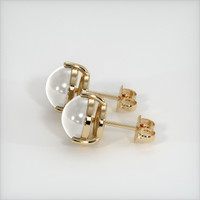 <span>8.42</span> <span class="tooltip-light">Ct.Tw.<span class="tooltiptext">Total Carat Weight</span></span> White Sapphire Earrings, 14K Yellow Gold 3