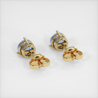 0.64 Ct.Tw. Blue Sapphire Earrings, 14K Yellow Gold 4