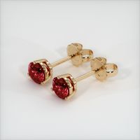 <span>0.81</span>&nbsp;<span class="tooltip-light">Ct.Tw.<span class="tooltiptext">Total Carat Weight</span></span> Ruby Earrings, 14K Yellow Gold 3