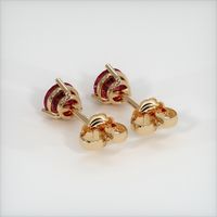 <span>0.81</span>&nbsp;<span class="tooltip-light">Ct.Tw.<span class="tooltiptext">Total Carat Weight</span></span> Ruby Earrings, 14K Yellow Gold 4