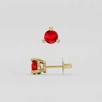 <span>0.65</span>&nbsp;<span class="tooltip-light">Ct.Tw.<span class="tooltiptext">Total Carat Weight</span></span> Ruby Earrings, 14K Yellow Gold 2