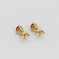 <span>0.65</span>&nbsp;<span class="tooltip-light">Ct.Tw.<span class="tooltiptext">Total Carat Weight</span></span> Ruby Earrings, 14K Yellow Gold 4