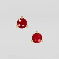 <span>1.01</span>&nbsp;<span class="tooltip-light">Ct.Tw.<span class="tooltiptext">Total Carat Weight</span></span> Ruby Earrings, 14K Yellow Gold 1