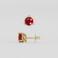 <span>1.01</span>&nbsp;<span class="tooltip-light">Ct.Tw.<span class="tooltiptext">Total Carat Weight</span></span> Ruby Earrings, 14K Yellow Gold 2