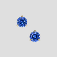 <span>1.69</span>&nbsp;<span class="tooltip-light">Ct.Tw.<span class="tooltiptext">Total Carat Weight</span></span> Blue Sapphire Earrings, 18K Yellow Gold 1