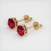 <span>4.08</span>&nbsp;<span class="tooltip-light">Ct.Tw.<span class="tooltiptext">Total Carat Weight</span></span> Ruby Earrings, 18K Yellow Gold 3