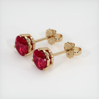 8.16 Ct.Tw. Ruby Earrings, 18K Yellow Gold 3
