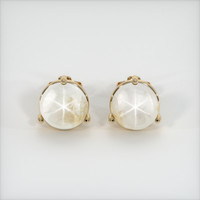 <span>8.42</span> <span class="tooltip-light">Ct.Tw.<span class="tooltiptext">Total Carat Weight</span></span> White Sapphire Earrings, 18K Yellow Gold 1