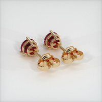 <span>0.81</span>&nbsp;<span class="tooltip-light">Ct.Tw.<span class="tooltiptext">Total Carat Weight</span></span> Ruby Earrings, 18K Yellow Gold 4