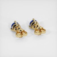 <span>0.74</span>&nbsp;<span class="tooltip-light">Ct.Tw.<span class="tooltiptext">Total Carat Weight</span></span> Sapphire Earrings, 18K Yellow Gold 4