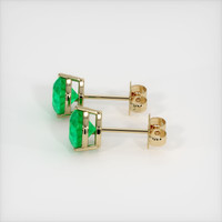 <span>0.71</span>&nbsp;<span class="tooltip-light">Ct.Tw.<span class="tooltiptext">Total Carat Weight</span></span> Emerald Earrings, 18K Yellow Gold 3