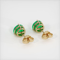 <span>0.71</span>&nbsp;<span class="tooltip-light">Ct.Tw.<span class="tooltiptext">Total Carat Weight</span></span> Emerald Earrings, 18K Yellow Gold 4